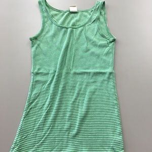 Green pin striped tank top